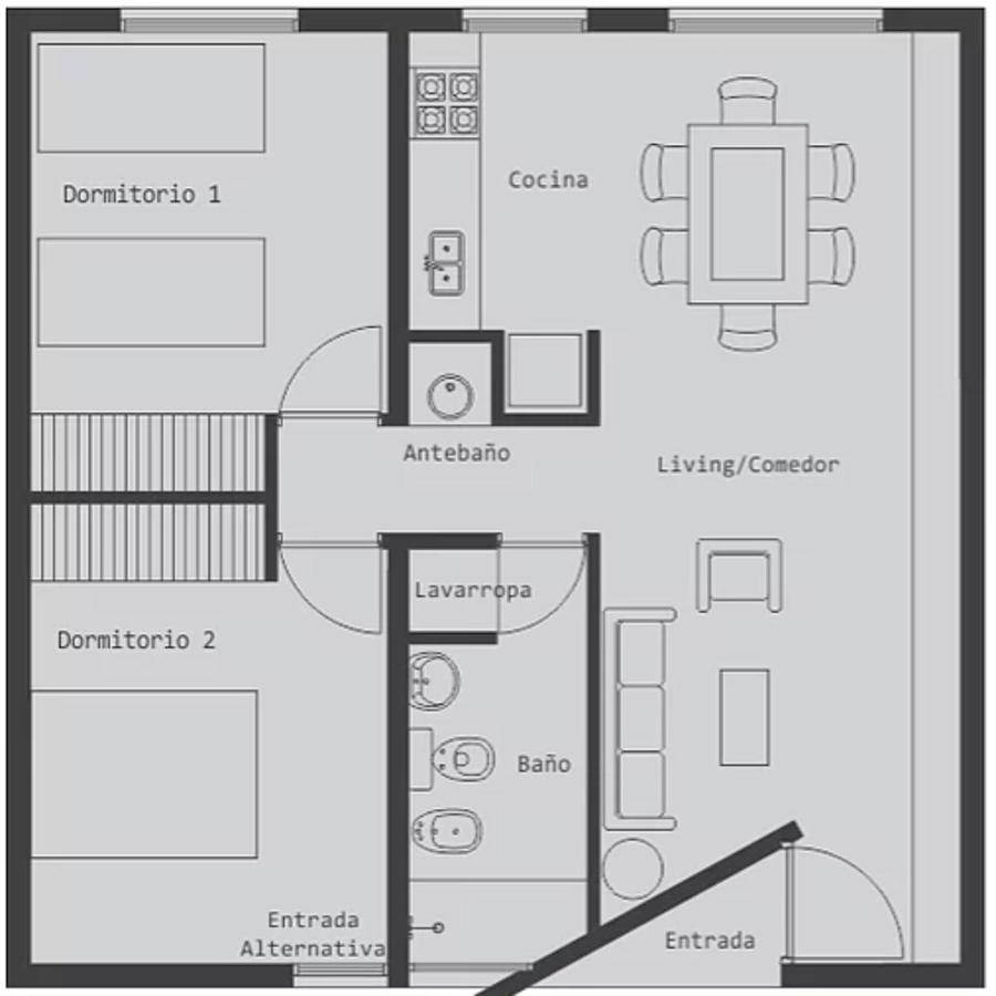 Moderna casa de 2 habitaciones con jardín en barrio privado San Salvador de Jujuy Exterior foto